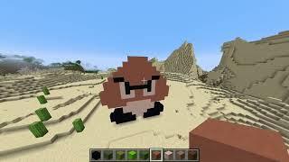 8-Bit Goomba in Minecraft