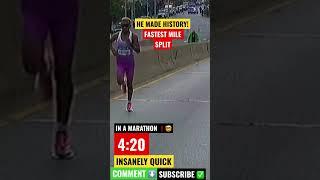 Fastest SPLIT in A MARATHON️#shorts #sports #viral #fyp #olympics #marathon#newyork #2022