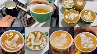 How to Make Perfect Latte Art Designs with Perfect Milk Pouring and Espresso Brewing | Barista Ali