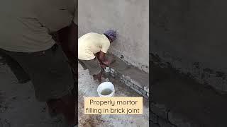 brick joint me proper mortor filling