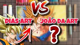 Me vs ​⁠@DiasArt ? Pt.2! Speed Drawing Goku From Dragon Ball Z / João Da Art