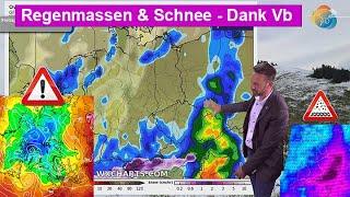 Regenmassen & Schnee - Dank Vb. Weiter hohe Niederschlags-Summen. Wettervorhersage 12.-19.09.2024.