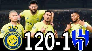 FC 24 -MESSI RONALDO NEYMAR & MBAPPE | ALL STARS |  AL NASSR 120-1 AL HILAL