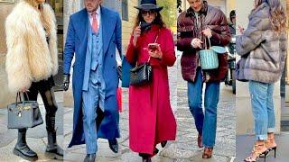 WINTER FASHION 2025 STYLISH WINTER OUTFITS MILAN STREET STYLE #vanityfair #whatarepeoplewearing