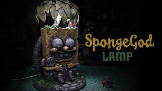 Making a Sponge-Worthy Tiki Lamp from Polymer Clay time-lapse | SpongeBob