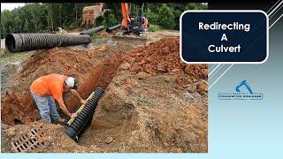 Redirecting a clogged culvert