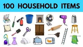 100 + Household items | Household items' names | Household items' names in English With Pictures