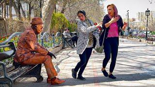 Best time with people statue prank | شوخی مرد آهنی