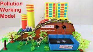 pollution working model 3d (air,water) | inspire award science project | howtofunda | #shorts