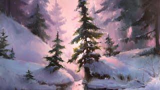 How to Paint a Frosty Morning. Step by Step Oil Painting