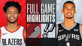 Portland Trail Blazers vs San Antonio Spurs FULL GAME HIGHLIGHTS｜2023-24 NBA Season｜1/26 2024