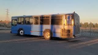 Kaiser Mead Butane Rail car pick-up BNSF Spokane + Kaiser Mead Transit bus 1995 Gillig Phantom