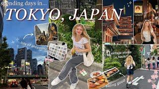 JAPAN VLOG ⋆୨୧˚ exploring tokyo, shinjuku, vintage shopping, cute hauls, shibuya, & eating good!