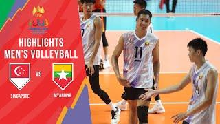 HIGHLIGHTS VOLLEYBALL | SINGAPORE - MYANMAR | CAMBODIA SEA GAMES 32