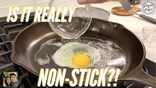 Cast Iron Skillet Egg Tests | Factory Seasoning Vs. My Seasoning | Lodge Cast Iron