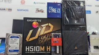 26K PC Build  Gigabyte H510M-H i3-10100 10Gen Windows 11 Pro Setup PC Full Assembly