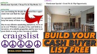 How to Post Free Ads on Craigslist to Build Your Cash Buyer List