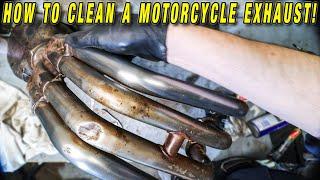 Cleaning Old Motorcycle Exhaust! |  Bad Ones!