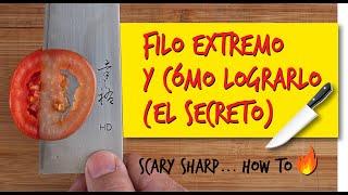 Filo máximo en tu cuchillo, el secreto para lograrloScary sharp knife