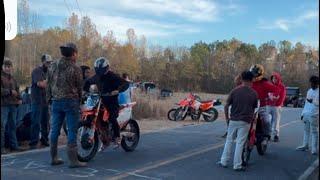 DUAL PIPE HONDA 450 vs KTM 450 #bike #bikelover #fyp #dragrace