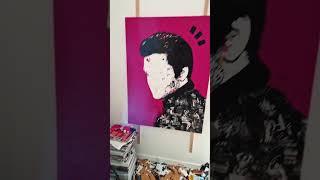 Here is the first view of my latest #AntiPortrait This time Elvis Presley!