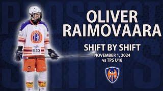 Oliver Raimovaara vs TPS U18 | Nov 1 2024 | 2027 NHL Draft