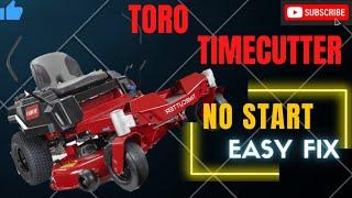 Toro Timecutter Zero Turn No Start Issue Fixed By Bypassing The Park Brake