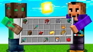 USAMOS EL MISMO INVENTARIO en MINECRAFT!  MINECRAFT ALEATORIO