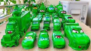 Clean up muddy minicars & disney car convoys  Play in the garden!