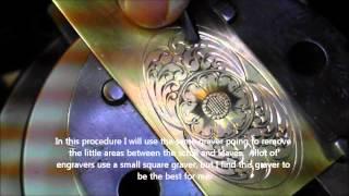 Jim Small Hand Engraving a Brass Practice Plate #2