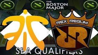 Fnatic VS Rex Regum Qeon | Boston Major | Dota 2 Full Game 7.14