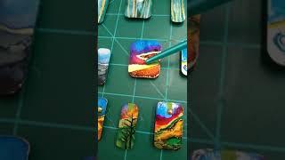 Painting Alcohol Ink on metal Jewelry (vid #6)