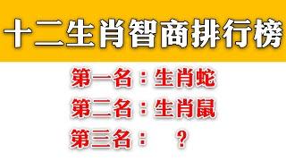 十二生肖智商排行榜，屬蛇人排第一名，你排第幾？#大佬你好啊