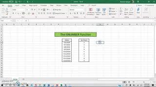 How To Use The ISNUMBER Function In Excel. #Troubleshooting #Tutorial