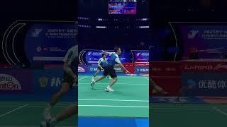 Men Doubles badminton match #chinamasters2024 #viralvideo #racket #running #super #shots #rally