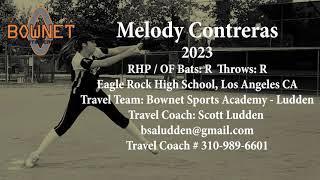 Melody Contreras 2023- RHP / CF