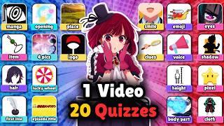 THE ULTIMATE ANIME RANDOM QUIZ  20 Different Quizzes in ONE Video!