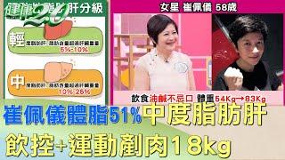 崔佩儀體脂51%中度脂肪肝 飲控+運動剷肉18kg 健康2.0