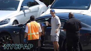 Justin Bieber and Hailey Bieber out with their friends separately in Beverly Hills