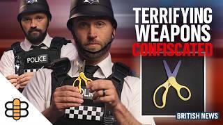 British Police Show Off Terrifying Confiscated Weapons