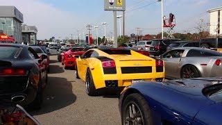 Exotic Car Rally 2017 - Lamborghini Murcielago, Audi R8 V10, Nissan GTR + More