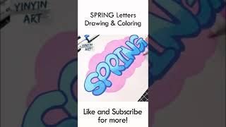 Spring Letters Drawing and Coloring Letter Art #shorts #spring