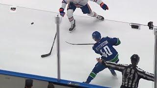 Garland Scores First of the Season after Beautiful Saucer Pass from Pettersson