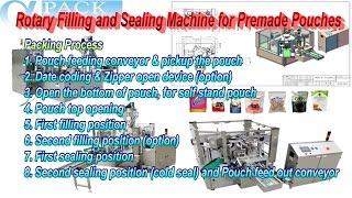 Rotary Fill & Seal Pre-made Pouches Packing Machine AP-8BT for Spout Bag