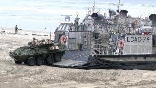 LCAC Air-Cushion Vehicle Landing & Unloading LAV-25 Amphibious Vehicle