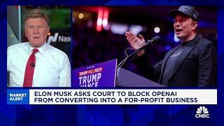 Elon Musk asks court to block OpenAI from converting into a pro-profit business