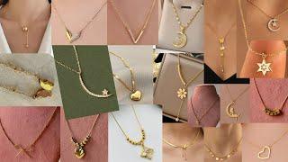 Gold necklace light weight l Light weight gold chain with pendant l gold chain locket designs 2024..