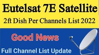 How To Set 7E Eutelsat Satellite On 2 Feet Dish Antenna Latest Update 2023