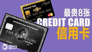 最贵8张信用卡 Credit Card / 银行卡/VISA/美国运通/万事达/Discover/年费/利率/服务/世界/全球/高端/奢侈/礼宾/酒店/贵宾室/私人飞机/私人航班/游轮/游艇/旅行