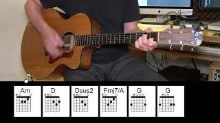 One - U2 - Acoustic Guitar - Original Vocals - Chords